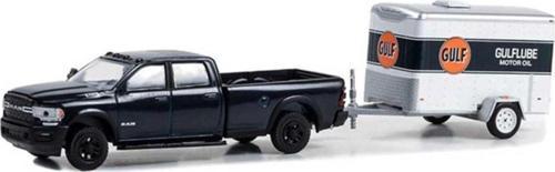Greenlight 1/64 2023 Ram 2500 With Small Cargo Trailer Model Araba