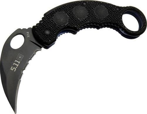 X14 5.11 Siyah Karambit Koleksiyon Çakı 16 cm - Plastik Sap