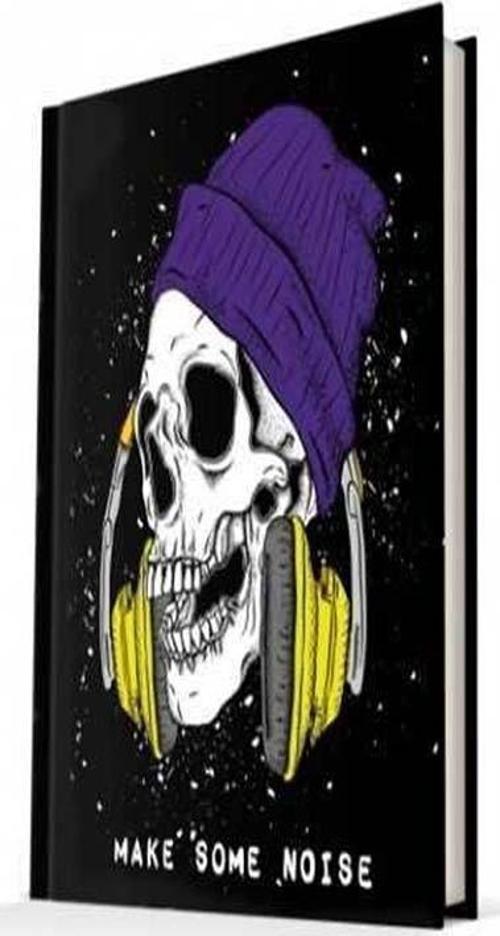 Skull Make Some Noise Sert Kapak Çizgili 14*22 64516-9