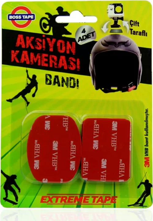 3845 ÇİFT TARAFLI AKSİYON KAMERASI BANDI 4LÜ BLİSTER
