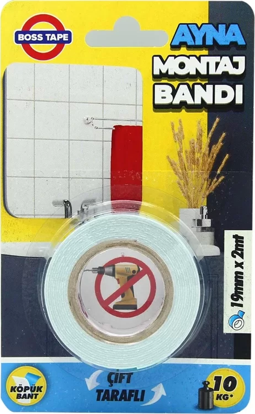 4170 ÇİFT TARAFLI KÖPÜK AYNA MONTAJ BANDI 19mmx2m