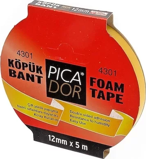 ÇİFT TARAFLI KÖPÜK BANT 12mmx5m (KN001)