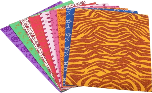 Simli Baskılı Eva 20x30cm Karışık 10 lu Paket