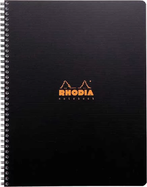 Active Çizgili Defter Siyah Plastik Kapak Spiralli 90g 80 Yaprak 225x297mm