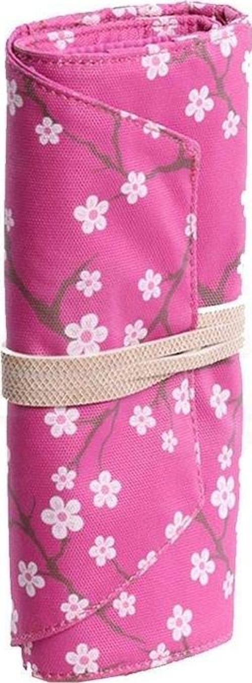 Roll Art Kalem Çantası Fuşya Çiçekli Kod:K2190