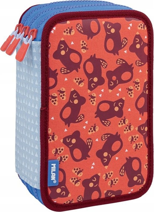 MILAN 081364NLP NET&LIT PEMBE 3 KATLI SET KALEM ÇANTASI