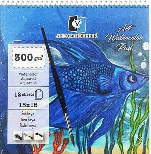 Art Sulu Boya Defteri Spiralli 15x15 cm 300 gr 12 Yaprak