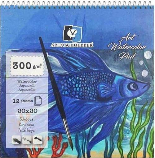 Art Sulu Boya Defteri Spiralli 20x20 cm 300 gr 12 Yaprak