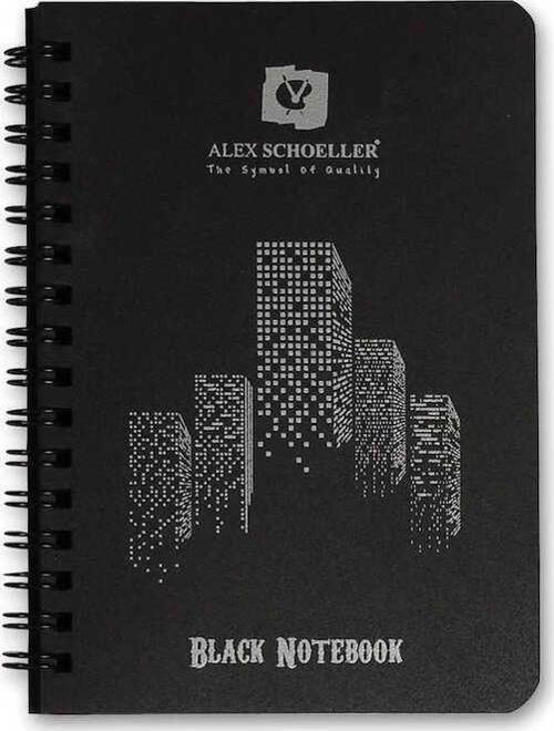 Spiralli Plastik Kapak Defter Siyah A5 60 Yaprak