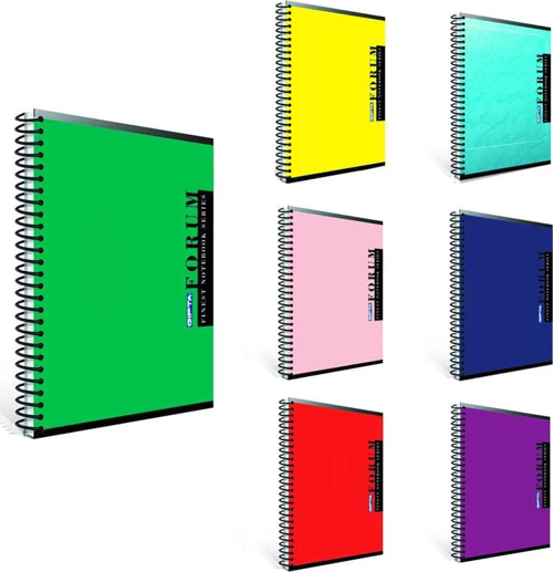 Forum Spiralli Karton Kapak Kareli Defter A4 120 Yaprak