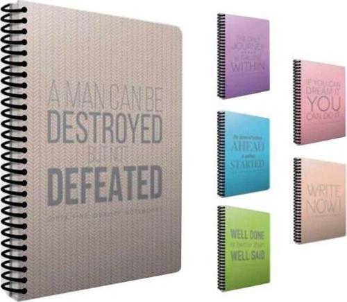 Now Spiralli Plastik Kapak Çizgili Defter A4 80 Yaprak