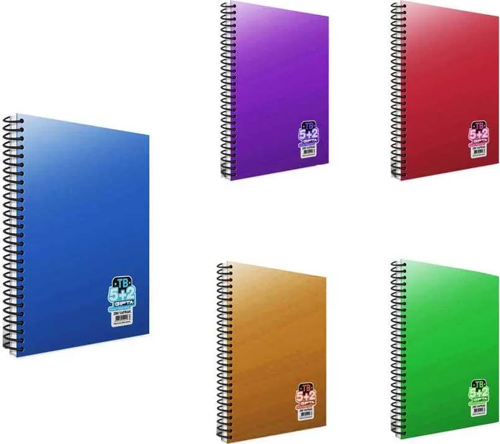 Tb Spiralli Seperatörlü Plastik Kapak Defter A4 280 Yaprak 5+2