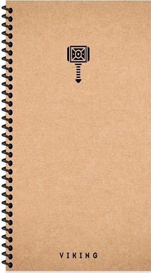 10x19 La Plume Viking Sert Kapak 80 Yaprak Spiralli Çizgisiz Defter Çekiç 417965-99