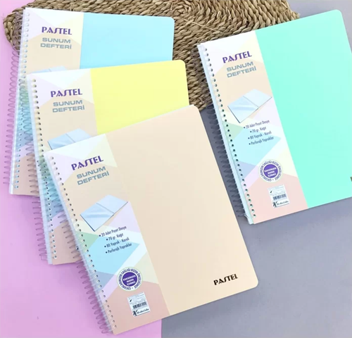 PASTEL PROJE SUNUM DEFTERİ A4 KARELİ 80 YAPRAK (353402)