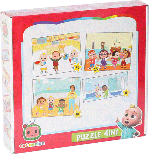 Co7899 Cocomelon 4In1 Puzzle -Laço