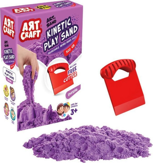 03689 Aksesuarlı Mor Kinetik Oyun Kumu 500 Gr -Dede