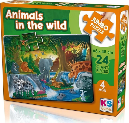 Ks Games Animal In The Wild Jumbo 24 Parça Puzzle