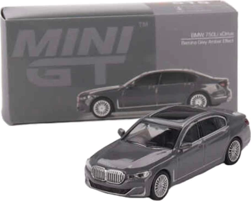 Mini Gt 1:64 Bmw 750Li Xdrive Bernina Grey Amber Effect