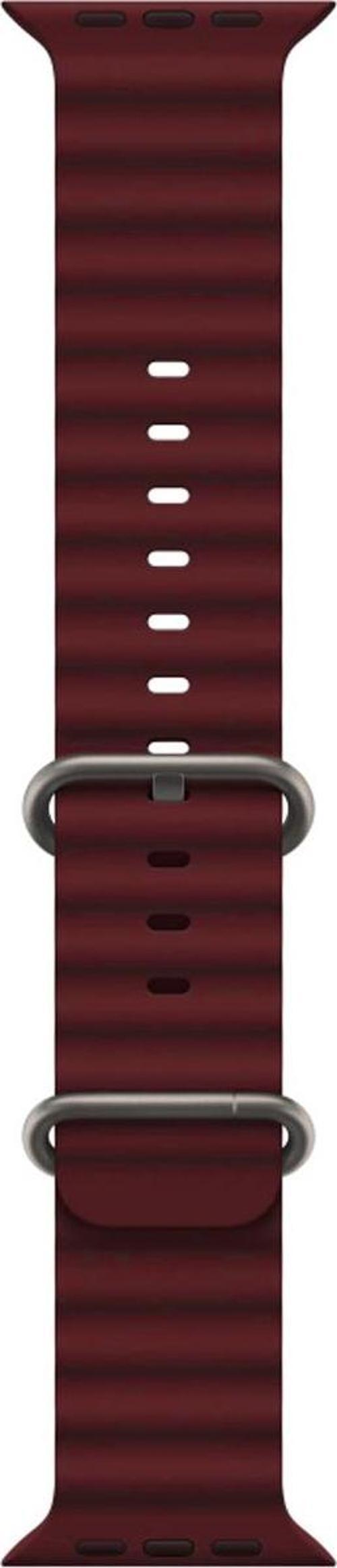 Schitec 42-49Mm Yeni Nesil Apple Uyumlu Akıllı Saat Kordonu Silikon Bordo