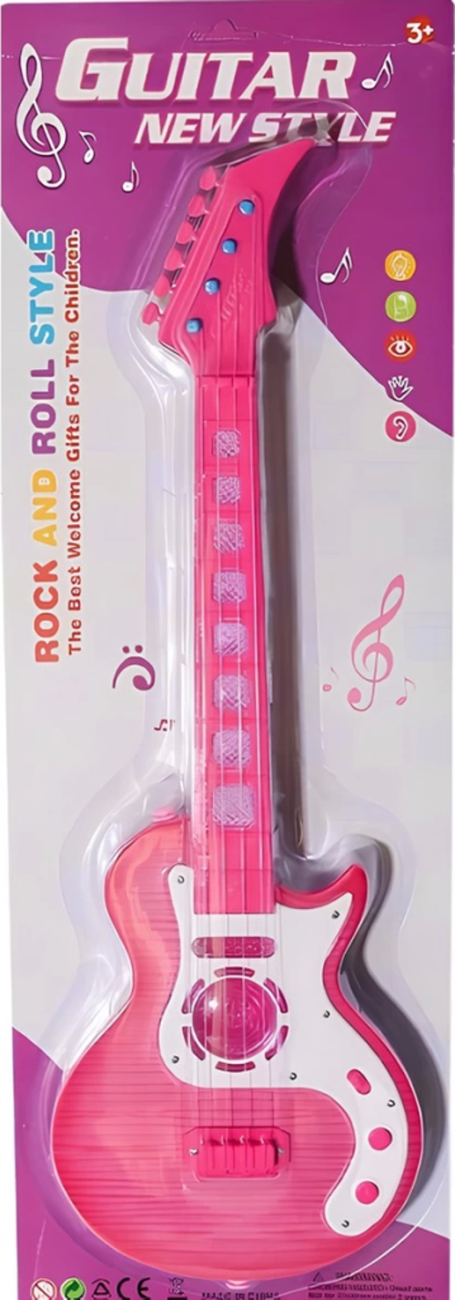 Rock And Roll Müzikli Pilli Gitar 909-3-959-4