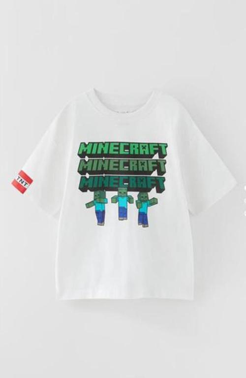 ERKEK ÇOCUK MINECRAFT BASKILI PAMUK TİŞÖRT