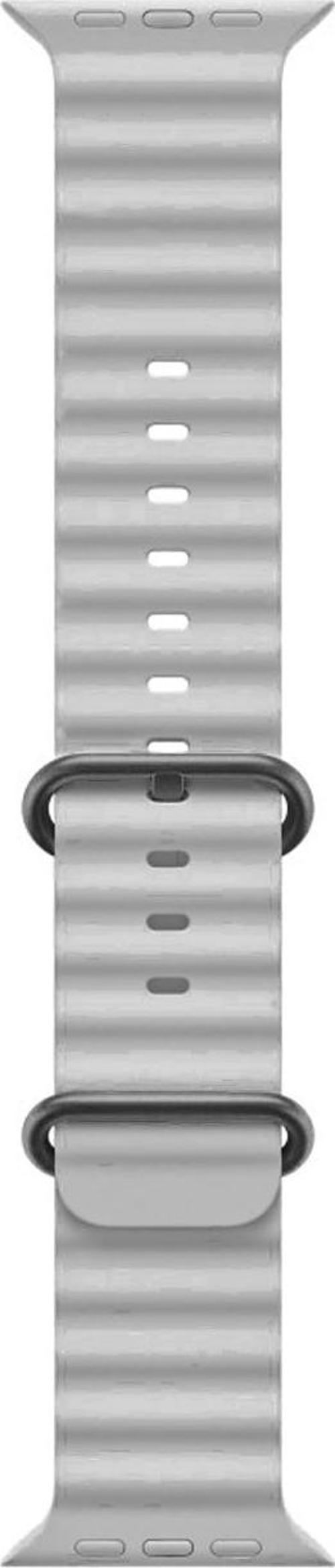 42-49mm Yeni Nesil Apple Uyumlu Akıllı Saat Kordonu Silikon Gri