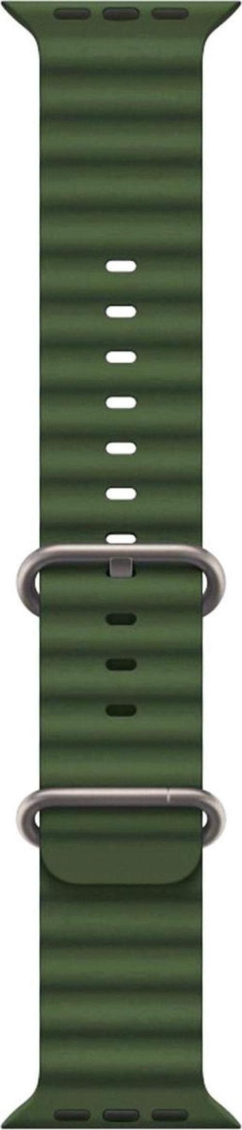 42-49mm Yeni Nesil Apple Uyumlu Akıllı Saat Kordonu Silikon Koyu Yeşil