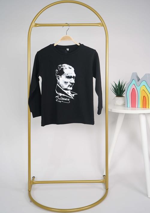10 KASIM UZUN KOL ATATÜRK BASKILI TİŞÖRT SWEAT