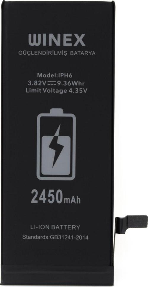 Winex İphone 6G Uyumlu Güçlendirilmiş Premium Batarya