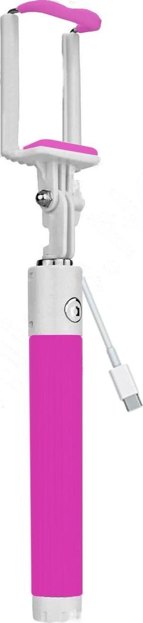 Winex SR342 Katlanabilir Type-C Selfie Stick Çubuğu Pembe