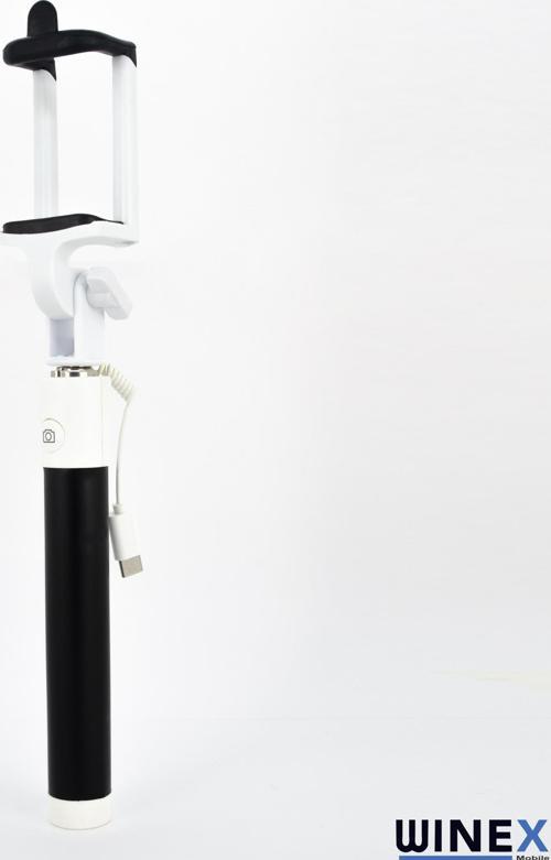 Winex SR342 Katlanabilir Type-C Selfie Stick Çubuğu Siyah