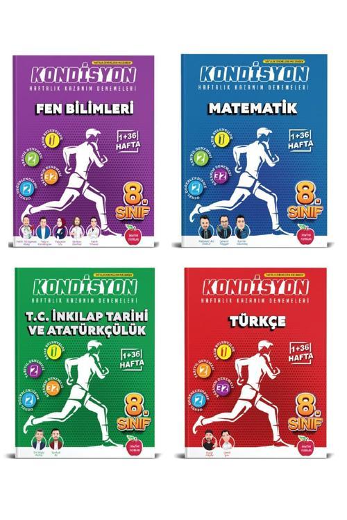Newton Yayınları 8.Sınıf Kondisyon Fen Bilimleri Matematik T.C. Inkılap Tarihi Türkçe Kazanım Denemeleri (4 Kitap)