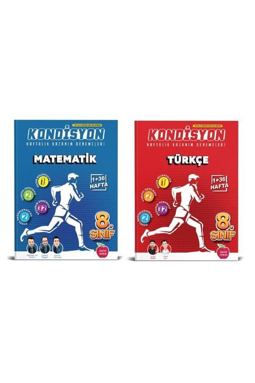 Newton Yayınları 8.Sınıf Kondisyon Matematik Kazanım Deneme Kondisyon Türkçe Kazanım Deneme (2 Kitap)
