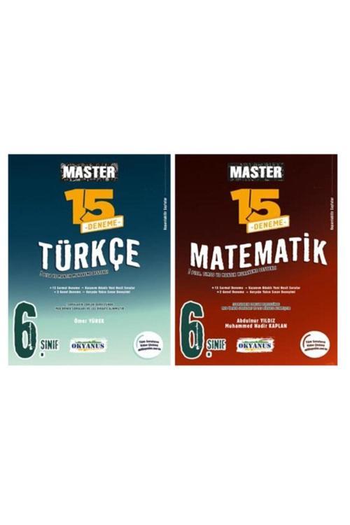 Okyanus Yayıncılık 6. Sınıf Master 15 Matematik + Türkçe Deneme Seti 2021