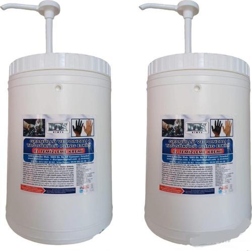 Sanayi Tipi Granürlü Ponzalı El Temizleme Kremi 4 kg ( 2 Adet )