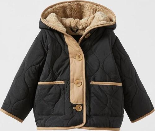 ERKEK ÇOCUK DÜĞMELİ İÇİ KÜRKLÜ KAPŞONLU MONT