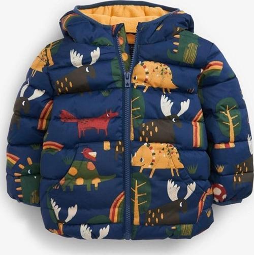 ERKEK ÇOCUK ANİMAL DESENSLİ İÇİ POLARLI FERMUARLI MONT