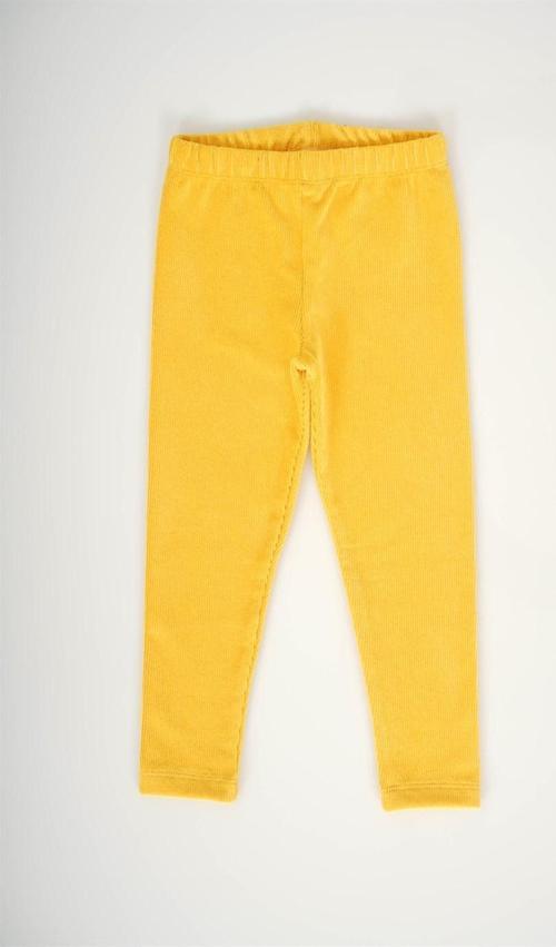 KIZ ÇOCUK BEL LASTİKLİ FİTİLLİ KADİFE TAYT