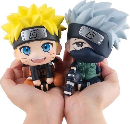 Anime 2li Kawaii Naruto Uzumaki Kakashi Hatake Figür Biblo Mini Oyuncak 7cm