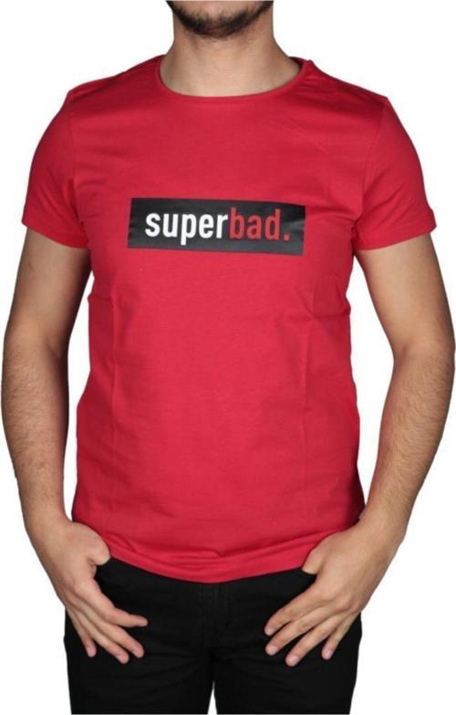 Erkek Parlak Kırmızı Tişört Superbad T-Shırt
