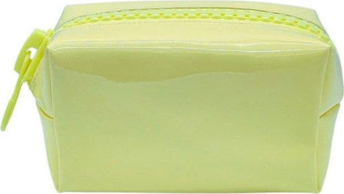 -Uncs-975-3 Big Zip Pastel Rugan Makyaj Çantası Sarı