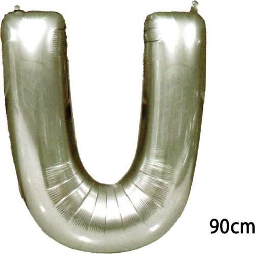 90 Cm U Harfi Folyo Balon Gümüş