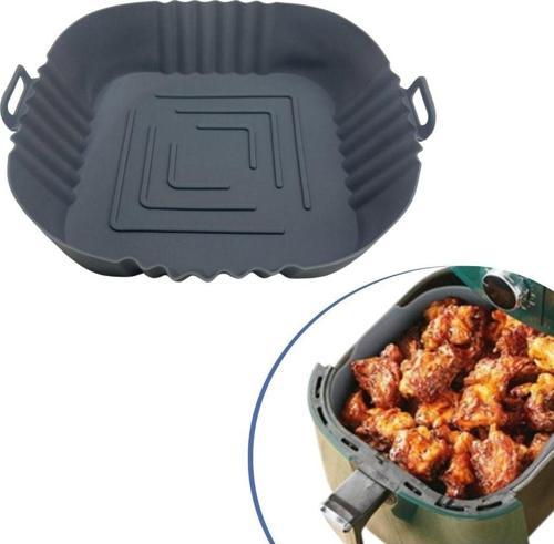 ® Renkli Isıya Dayanıklı Yıkanılabilir Silikon -Airfryer Kare Model Pişirme Matı 20 Cm