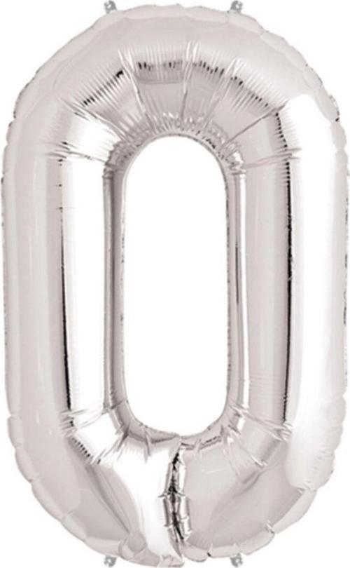 0 Rakam Folyo Balon Gümüş 40 Inç
