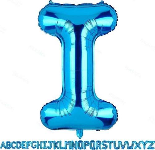 1 Metre Mavi I Harfi Folyo Harf Balon Mavi I Harf Folyo Balon I Harf Balon Balonu Mavi Folyo