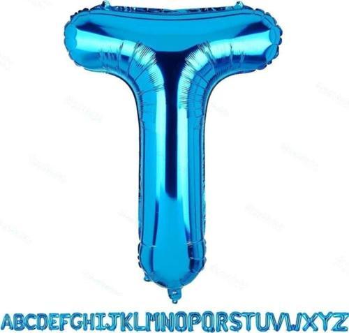 1 Metre Mavi T Harfi Folyo Harf Balon Mavi T Harf Balon Ultra Dev Balon