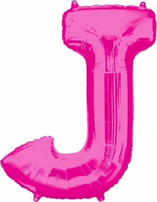 1 Metre Pembe J Harfi Folyo Harf Balon Pembe Folyo Balon Uçan Balona Uygun Folyo Balon