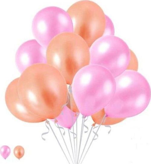 10 Adet Metalik Rose Gold, Pempe Balon Konsepti-Balonu