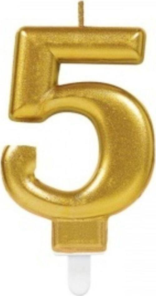 5 Rakam Mum Gold Renk