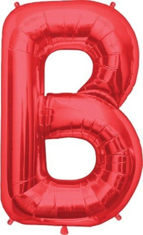 B Harf Kırmızı Folyo Balon 40 Cm